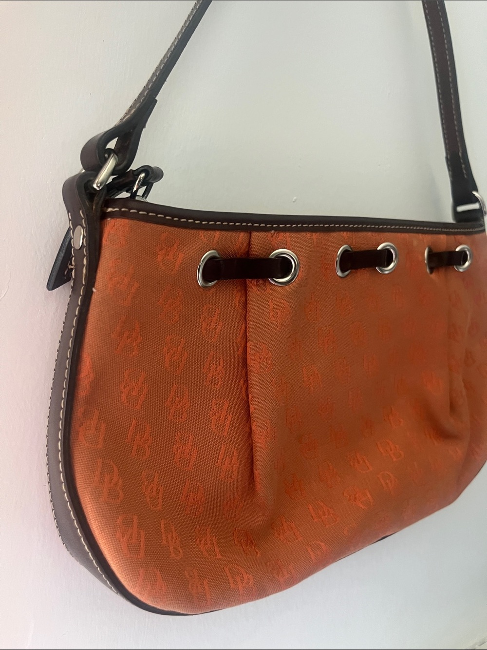 Vintage Y2K Dooney & Bourke signature monogram mini shoulder bag - Picture 3 of 11